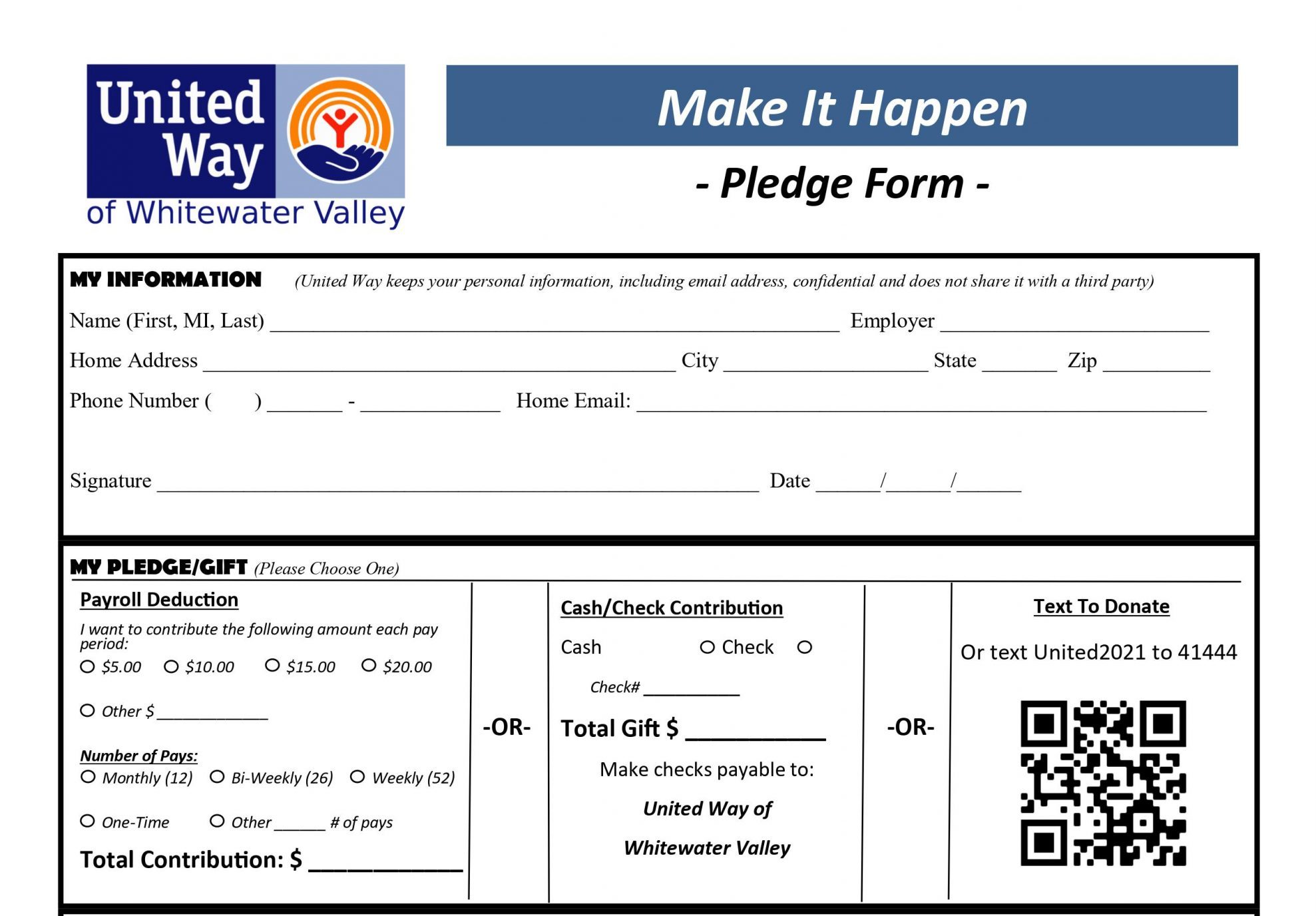 pledge form